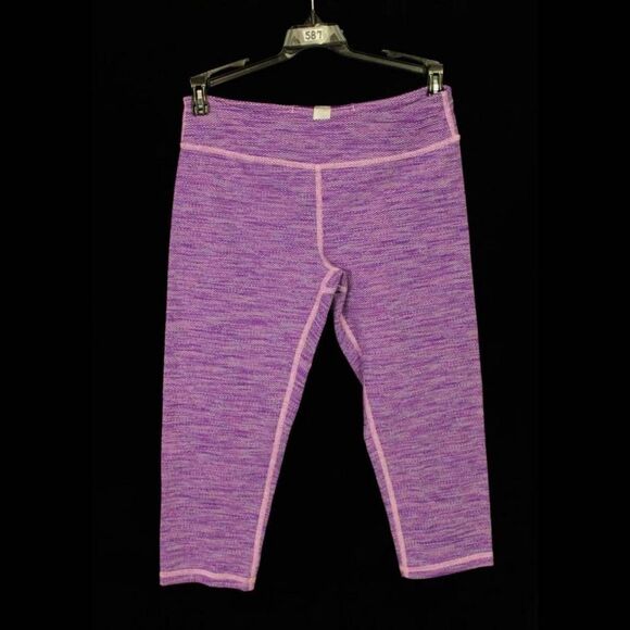 IVIVVA HEATHERED PURPLE CROP PANTS GIRLS SIZE 14 - Picture 1 of 5